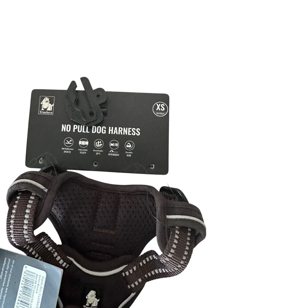 Truelove‎ No Pull Dog Harness XS Brown New Reflective 3M Scotchlite TLH5651